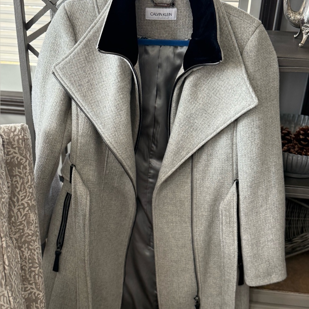 Calvin Klein Gray Women’s Coat Size M
